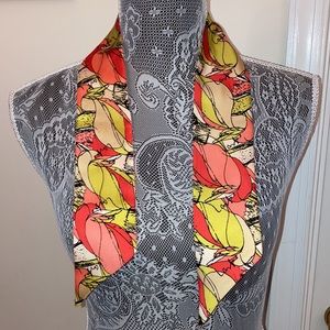 Coach Double-sided Silk Twilly Neck Hat Accessory Headscarf Orange
